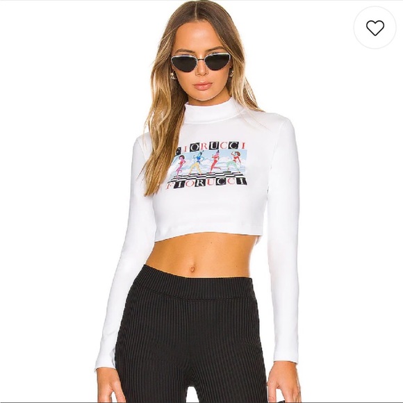 Fiorucci Tops - NWT FIORUCCI Glacier Girls white cropped long sleeve top | Small
